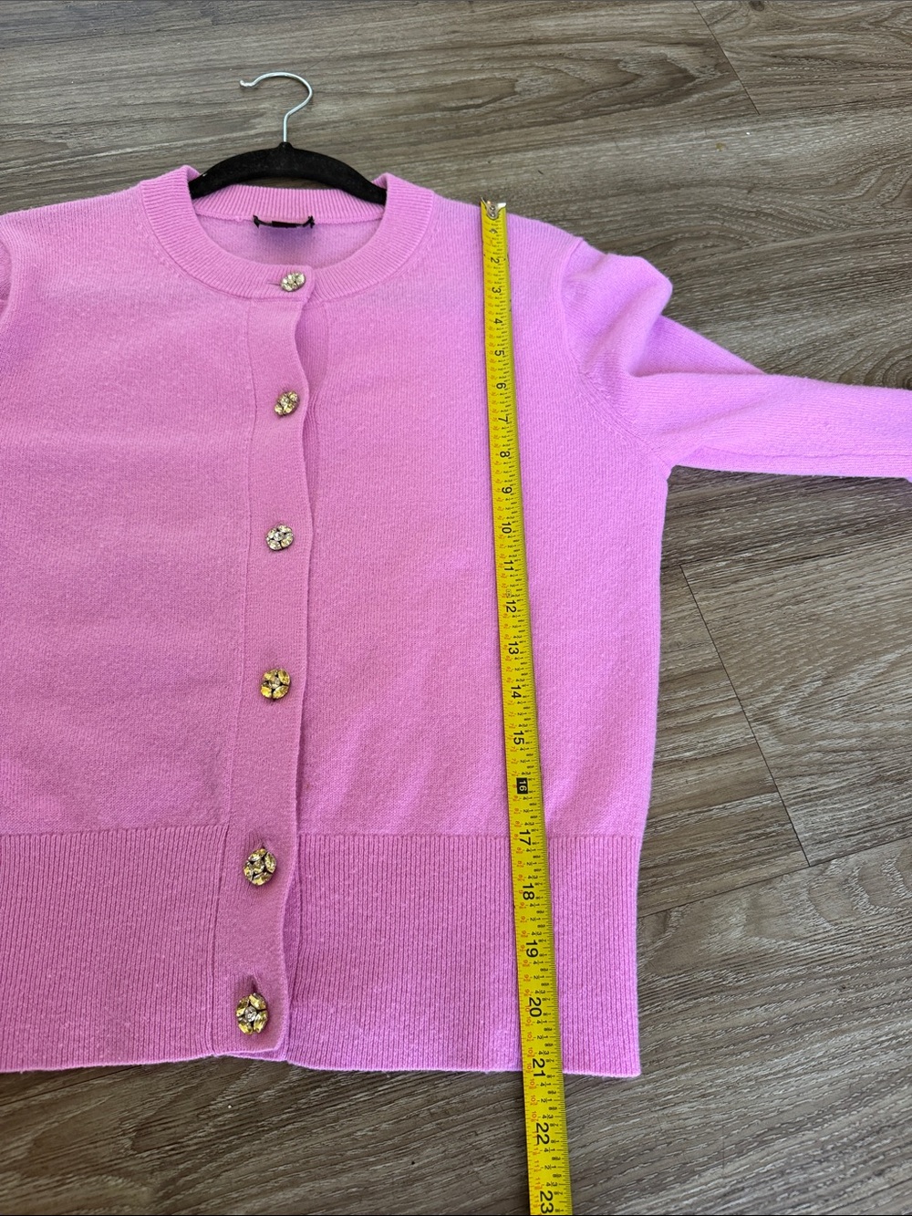 J. Crew 100% Cashmere Pink Crewneck Cardigan Sweater Size: S - Picture 7 of 7
